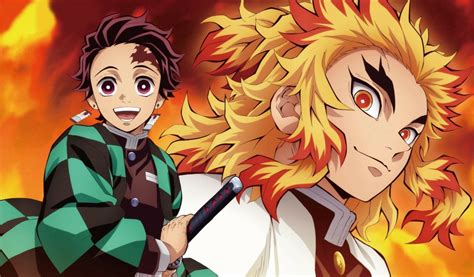 1024x600 Kyojuro Rengoku And Tanjiro Kamado Demon Slayer Art 1024x600