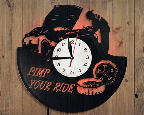 Garage Wall Clock Vinyl Wall Clock Custom T T For Etsy