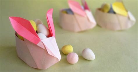 How To Make An Origami Easter Rabbit Basket Bonbon Break