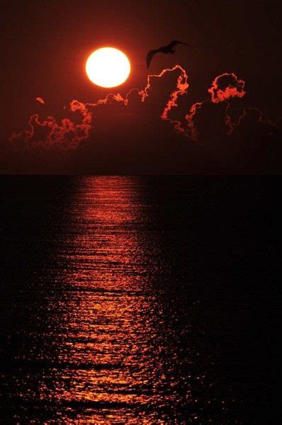 Red Sky At Night Sailors Delight Beautiful Moon Beautiful