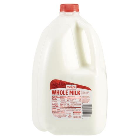 Meijer Vitamin D Whole Milk 1 Gallon Traditional Milk Meijer Grocery