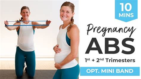 10 Minute Pregnancy Safe Ab Workout First Second Trimester Youtube