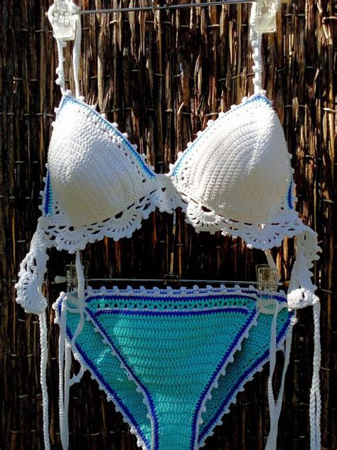 Crochet Bikini Set Turquoise Crochet Swimwear Bikini Hot Sex Picture