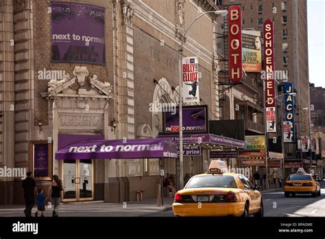Broadway Theater Marquees Times Square Nyc Stock Photo Alamy