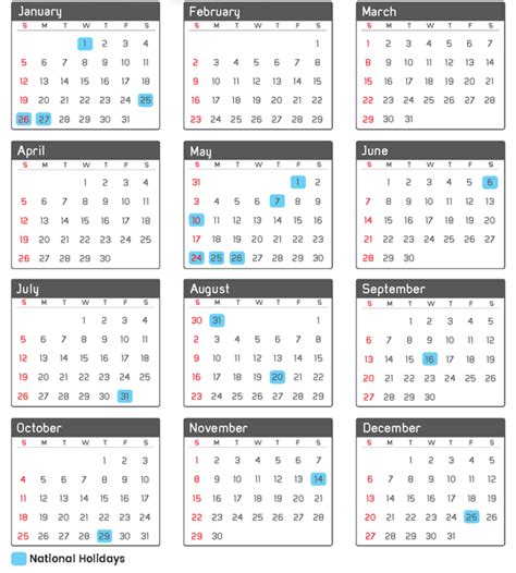 Checking the dates of public holidays in 2020! Malaysia School & Public Holiday Calendar
