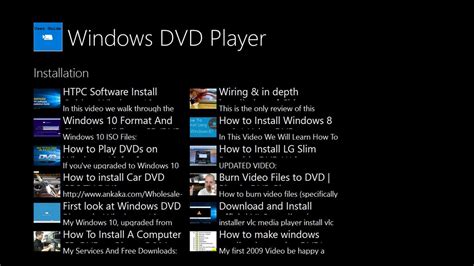 The package is simple to install, while also offering advanced settings to the high end user: windows DVD Player Advanced UserGuide for Windows 10 ...