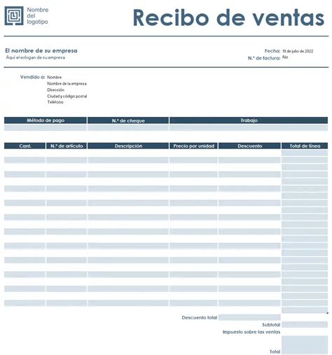 Plantilla Excel De Recibo De Ventas Sencillo Sexiz Pix
