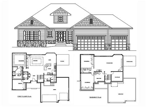 Browse through our floor plans that all include basements and find that extra space you've been wanting. Rambler Floor Plans | Under 2,400 Sq Ft | Amanda #205100 | TJB Homes