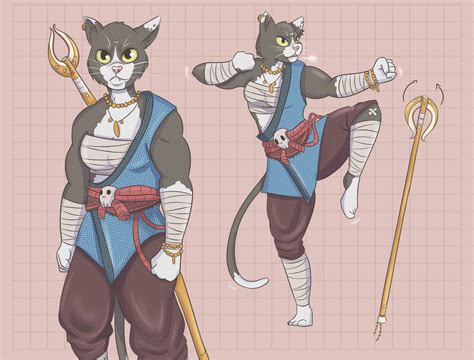 Joo Ann Tabaxi Monk Dandd Character Design By Pudinni On Dribbble