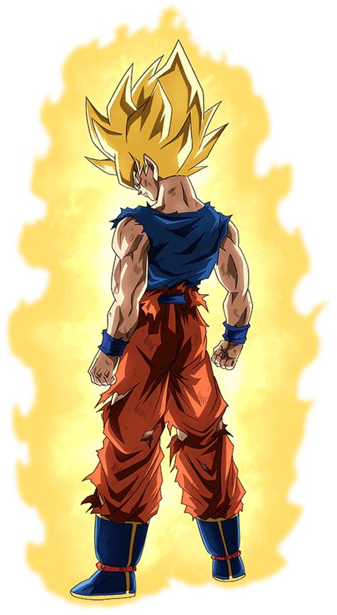 Son Goku Ssj Namek Render 20 Dokkan Battle By Maxiuchiha22 On