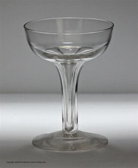 victorian hollow stem champagne coupe 19th century glass