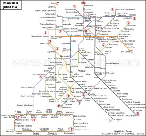 Madrid Metro Map Metro De Madrid
