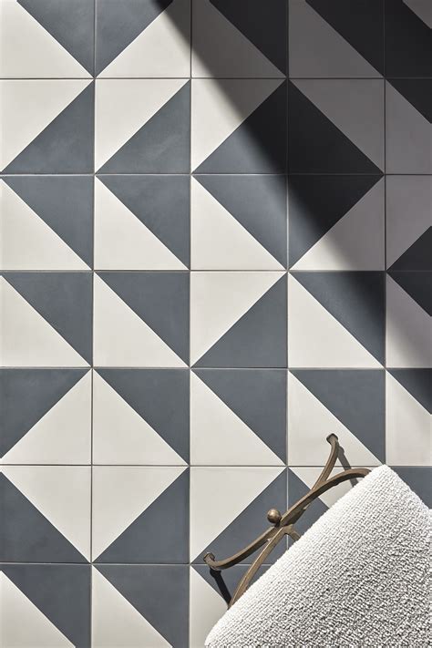 Geometric Tiles Used To Create A Unique Geometric Bathroom Tile Floor