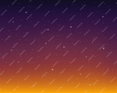 Premium Vector Night Sky With Stars Vector Illustration Vector Of