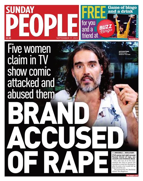 Sunday People Front Page 17th Of September 2023 Tomorrow S Papers Today