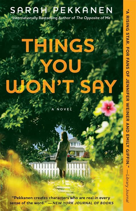Things You Wont Say By Sarah Pekkanen Best 2015 Summer Books For Women Popsugar Love And Sex