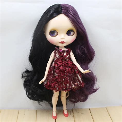 Free Shipping Nude Blyth Joint Body Doll Selling Half Black Half