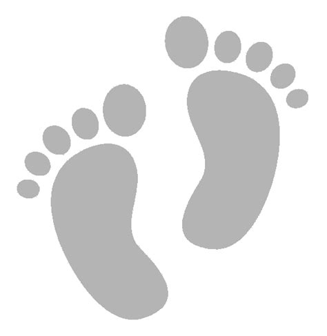 Vector Footprints Silhouette Baby Footprints Clipart Free Transparent