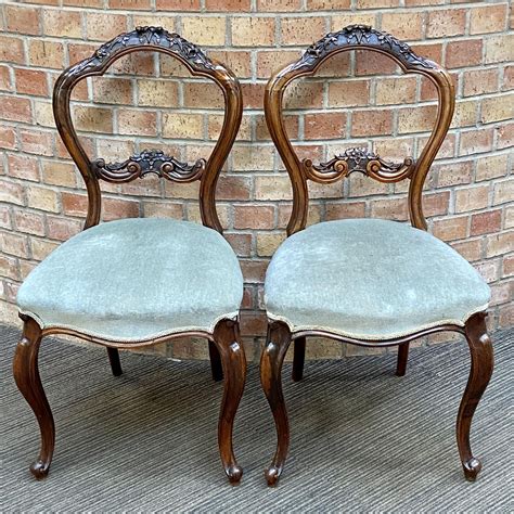 Victorian Set Of Six Rosewood Carved Dining Chairs Antique Dining