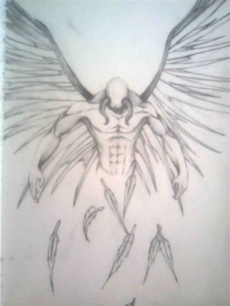 Fallen Angel Tattoo Drawing Design Idea Dark Angel Tattoo Fallen