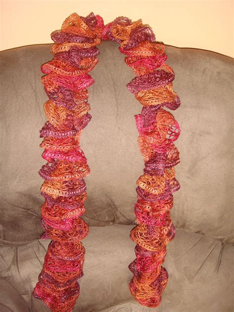 Knitted Scarf Red Heart Sashay Mesh Yarn Salsa Various By Bkobbe