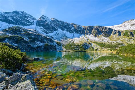 La pologne, en forme longue république de pologne (en polonais : Fonds d'ecran Pologne Montagnes Lac Photographie de paysage Tatra Nature télécharger photo