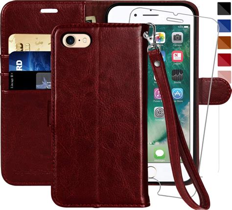 Monasay Iphone 6 Wallet Caseiphone 6s Wallet Case47 Inch Glass