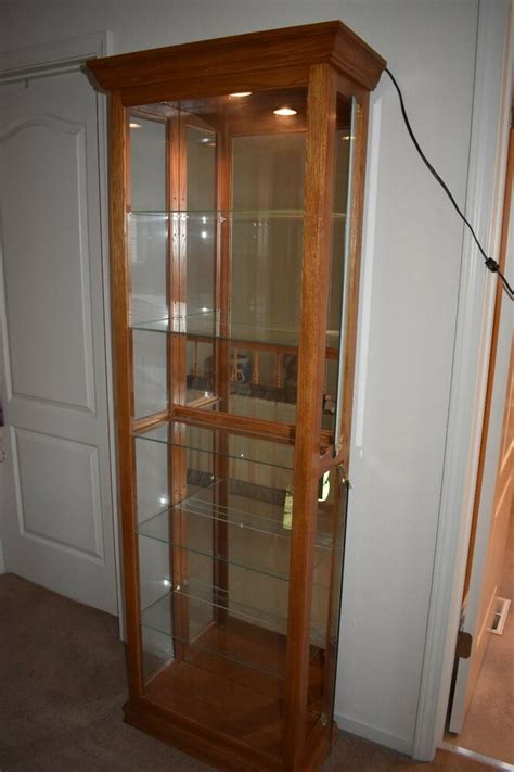 Glass Curio Cabinet With Lights Glass Designs