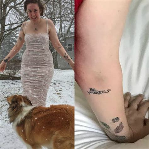 lena dunham s 21 tattoos and meanings steal her style