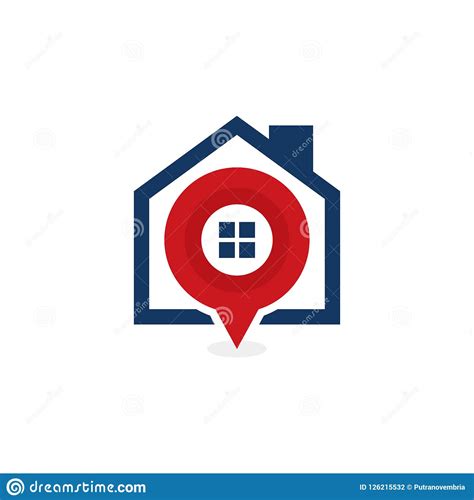 Pin House Logo Icon Design Stock Vector Illustration Of Abstract