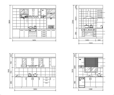 Various Kitchen Cabinet Autocad Blocks And Elevation V1】all Kinds Of