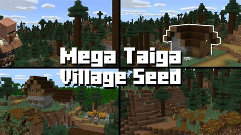 Mega Taiga Village At Spawn Seed Minecraft Bedrock Edition 116 Youtube