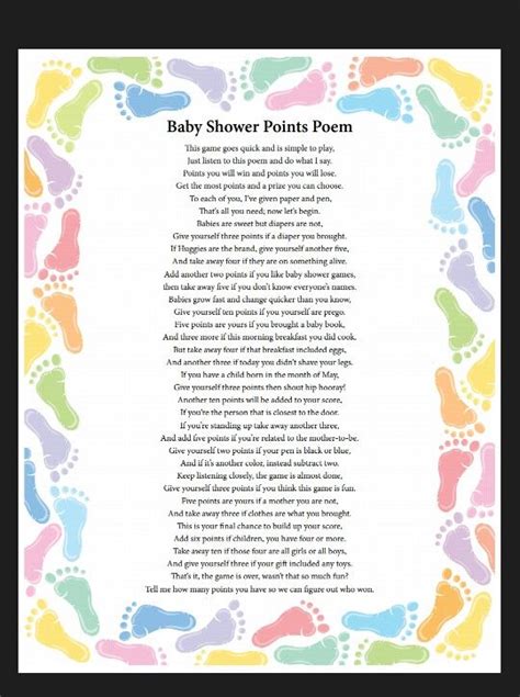 Friends and relatives are there not baby shower celebrated in the family of the mother who is expecting her baby to be born. Poem point game | Baby shower poems, Baby boy shower, Baby ...
