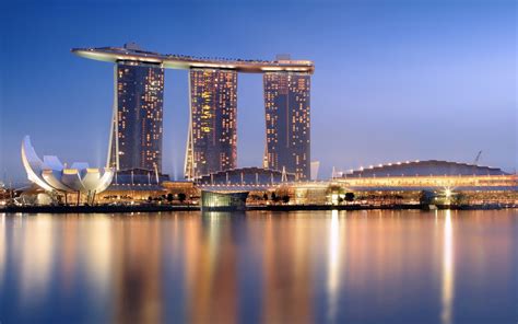 배경 화면 시티 도시 풍경 밤 싱가포르 건물 반사 지평선 마천루 저녁 다리 수평선 독 황혼 구조