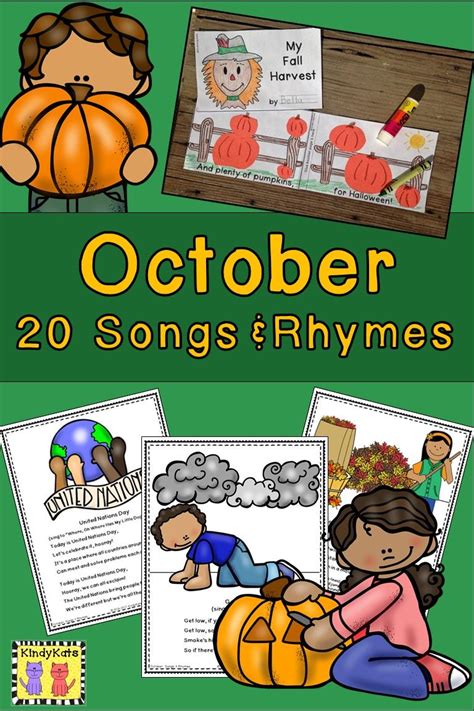 October Songs And Rhymes Kindergarten Songs Fall Preschool Activities