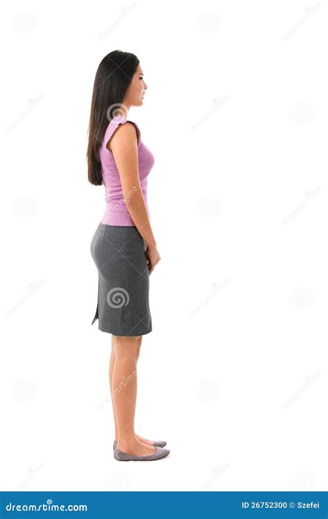 Side View Full Body Asian Female Stock Photo Image 26752300
