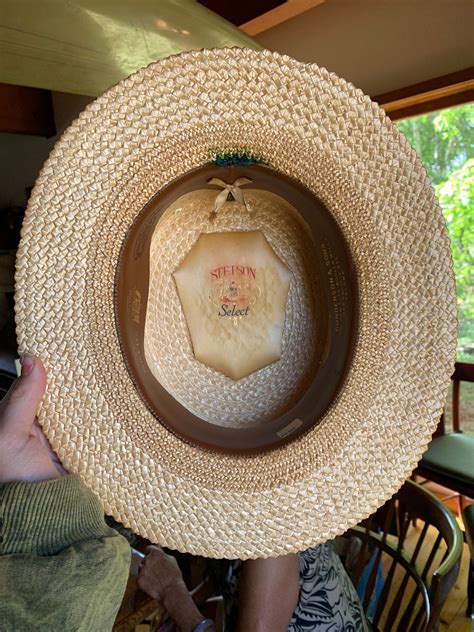 Vintage Stetson Select Boater Straw Hat Etsy
