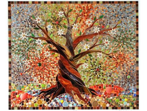 Tree Of Light Giclee Print Mosaic Tree Of Light Tree Of Life Etsy