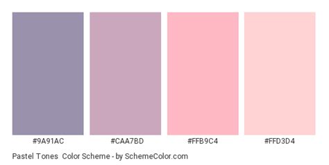 Pastel Tones Color Scheme Pink