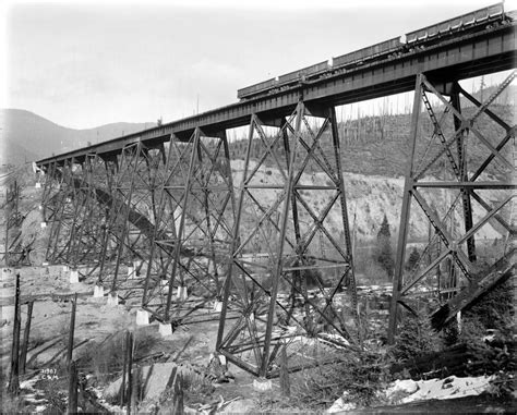 Industrial History Bnsfnp 1914 Trestle Over Green River Near Lester Wa