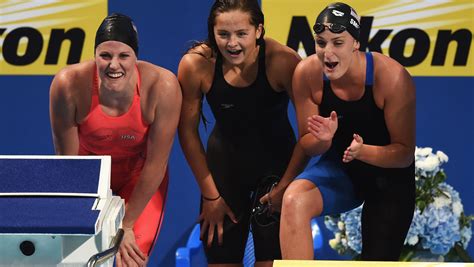 Katie Ledecky Leads United States To Gold In 4x200 Freestyle Relay