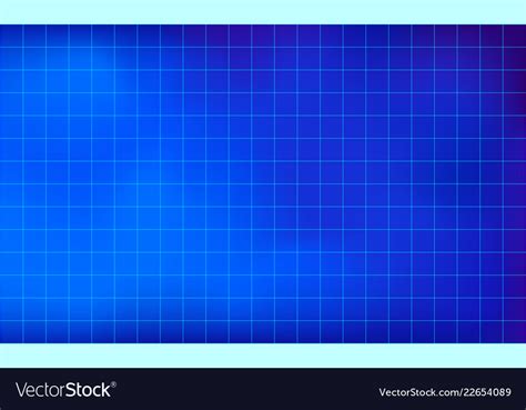 Graph Paper Grid Lines Blue Color Background Vector Image