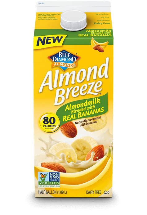 New Almond Breeze Almondmilk Blended With Real Bananas Blue Diamond