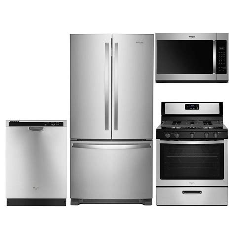 The majority of 4 piece kitchen appliance packages come later than two basins, but it is next realistic for them to lonely arrive gone one. Whirlpool 4 Piece Gas Kitchen Appliance Package with ...