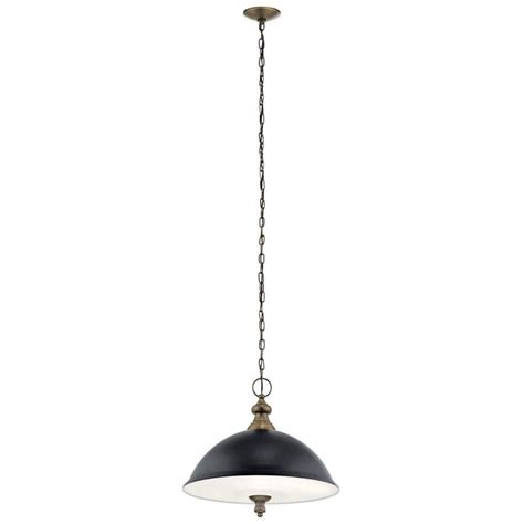 The henry outdoor glass pendant light with glass from hubbardton forge offers a tasteful accompaniment to a variety of outdoor spaces. Kichler Matte Black and Light Antique Brass Modern ...
