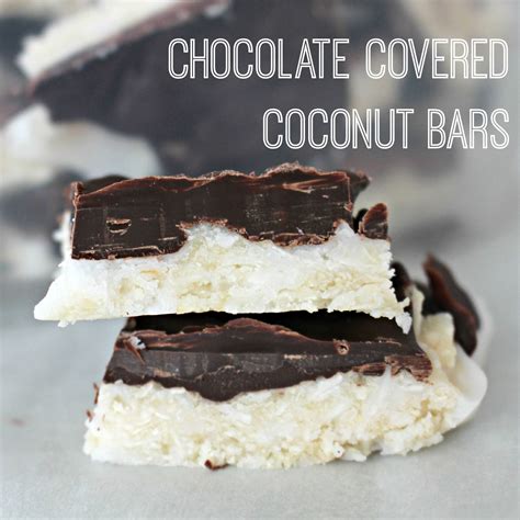 Dark Chocolate Covered Coconut Bars Such An Easy Paleo No Bake