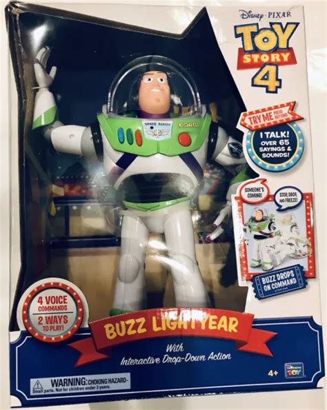 Toy Story Disney Pixar 4 Buzz Lightyear With Interactive Drop Down