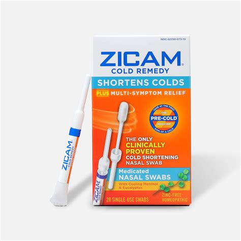 Zicam Cold Remedy Nasal Swabs 20 Ct