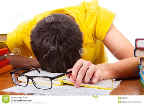 Teenager Sleep On The Books Stock Image Image Of Indoor Pupil 88901811