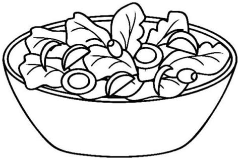 Salad Coloring Page Turkau